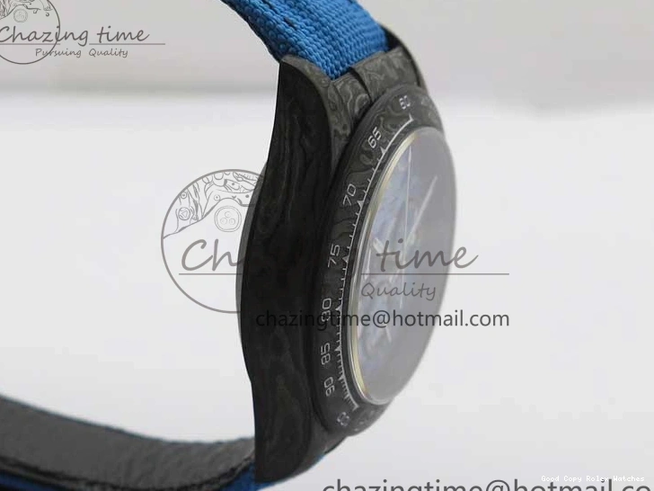 AAA Replica Watches on OMF DIW A Blue Dial Nylon 2844 Light Daytona Strap Blue Efficient Best Edition Light Carbon 0101